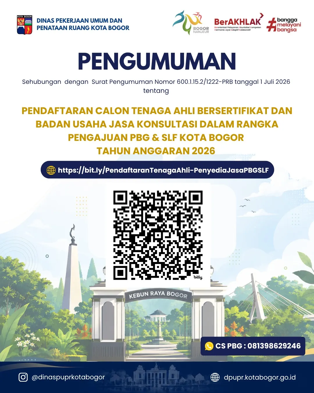Pengumuman Tenaga Ahli Bersertifikat PBG dan SLF